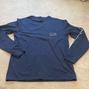 Vineyard Vines Womens Long Sleeve Blue T-Shirt Size XS